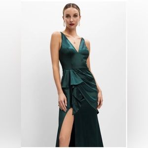 Green Size Small Slit Formal Dress